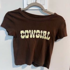 Cowgirl Brown Brandy Melville Crop Top